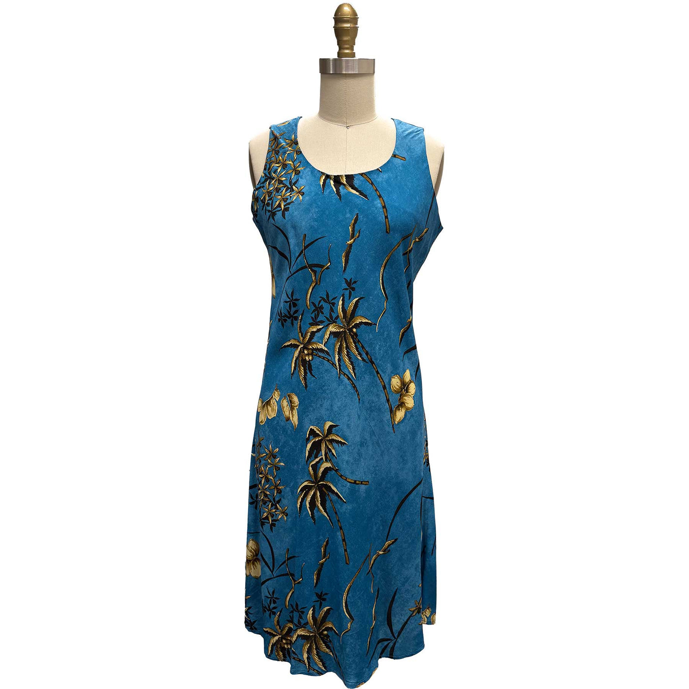 Retro Oasis Tank Dress - Cool Water