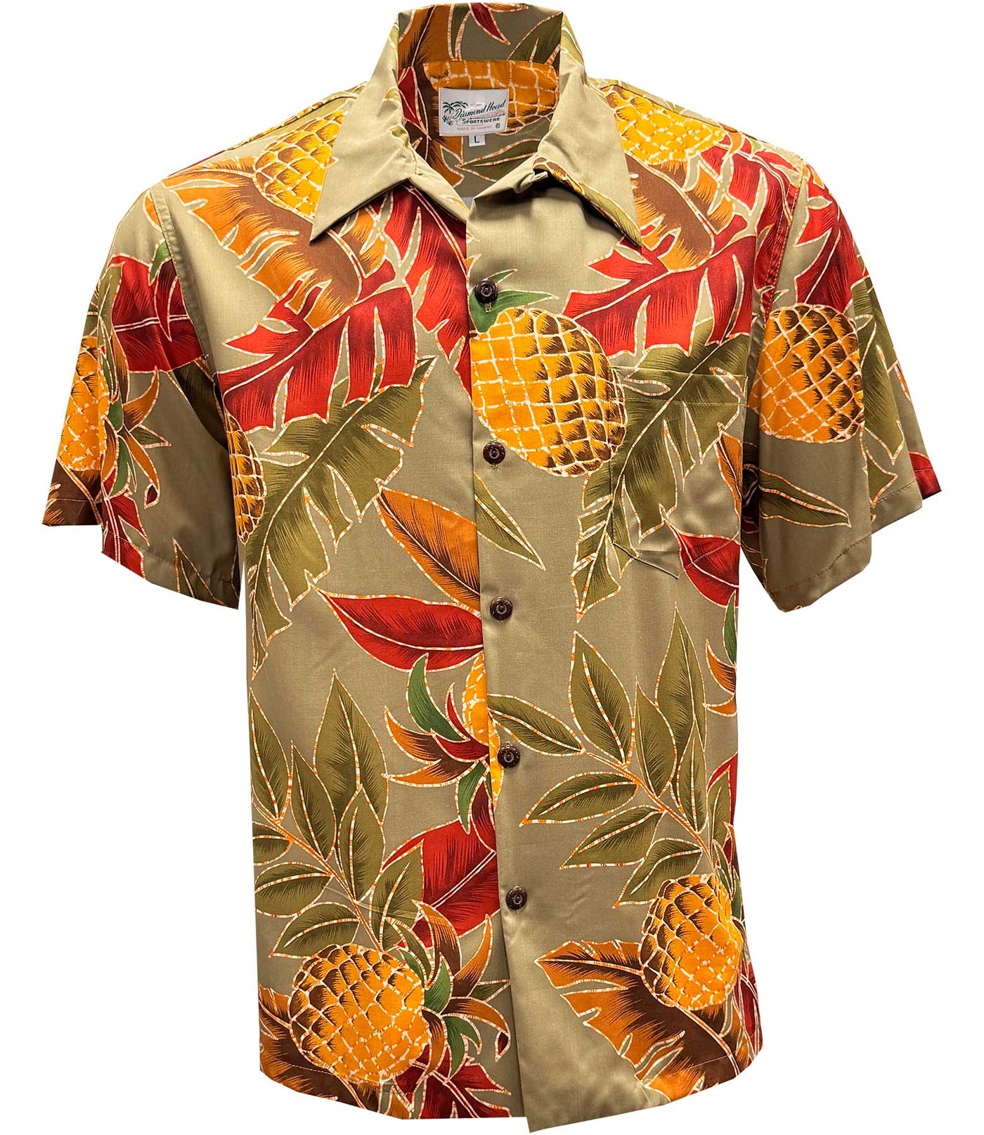 Retro Pineapple - Olive