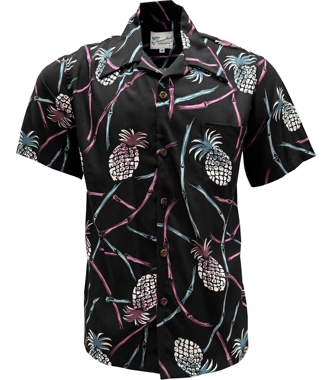 Retro Pineapple Bamboo - Midnight