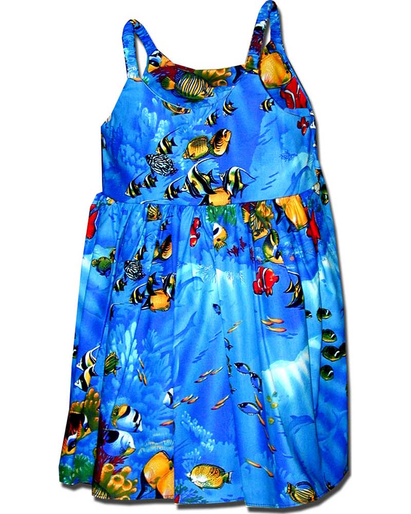 Fishy Time Blue Bungee Dress