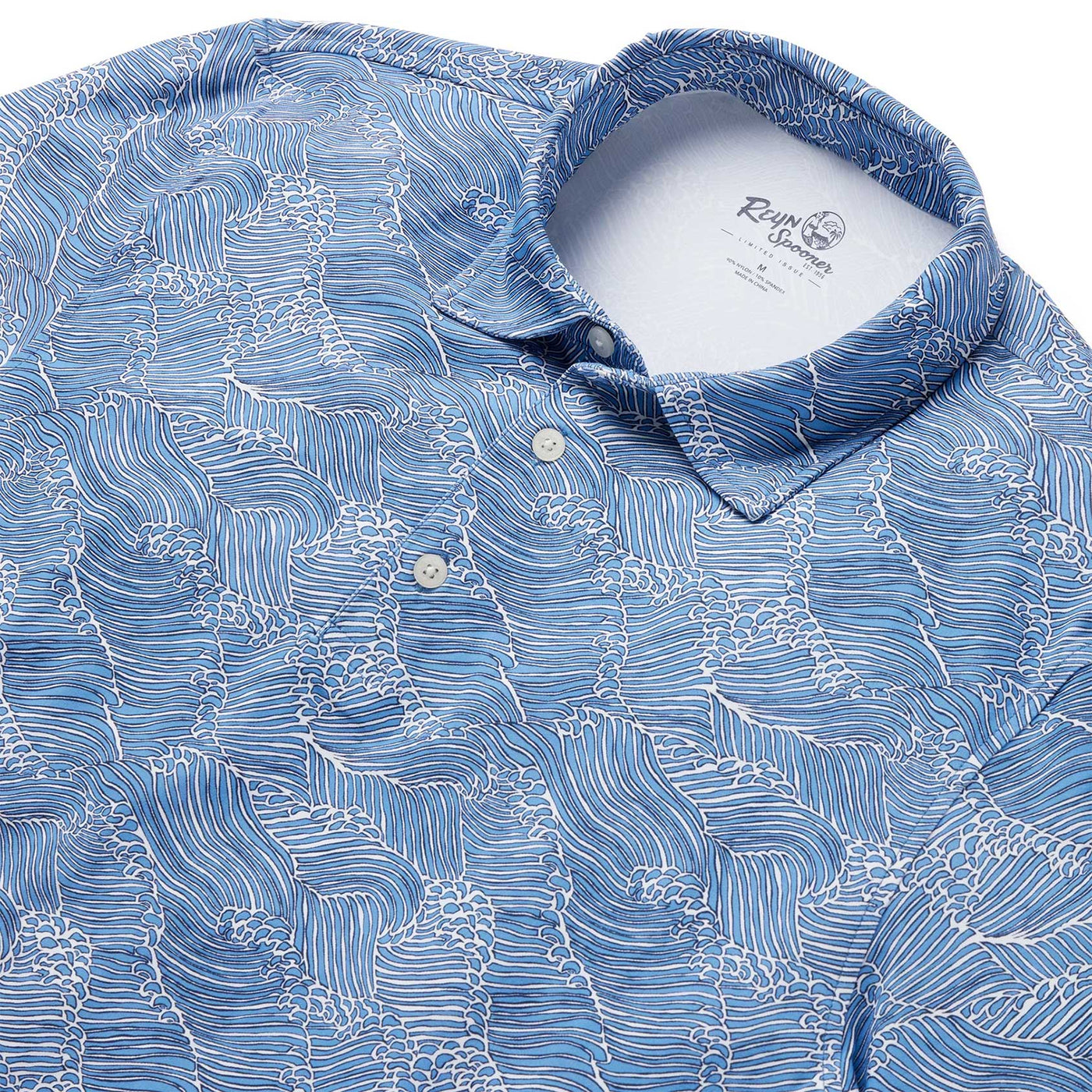 Molokai Channel Performance Polo - Blue