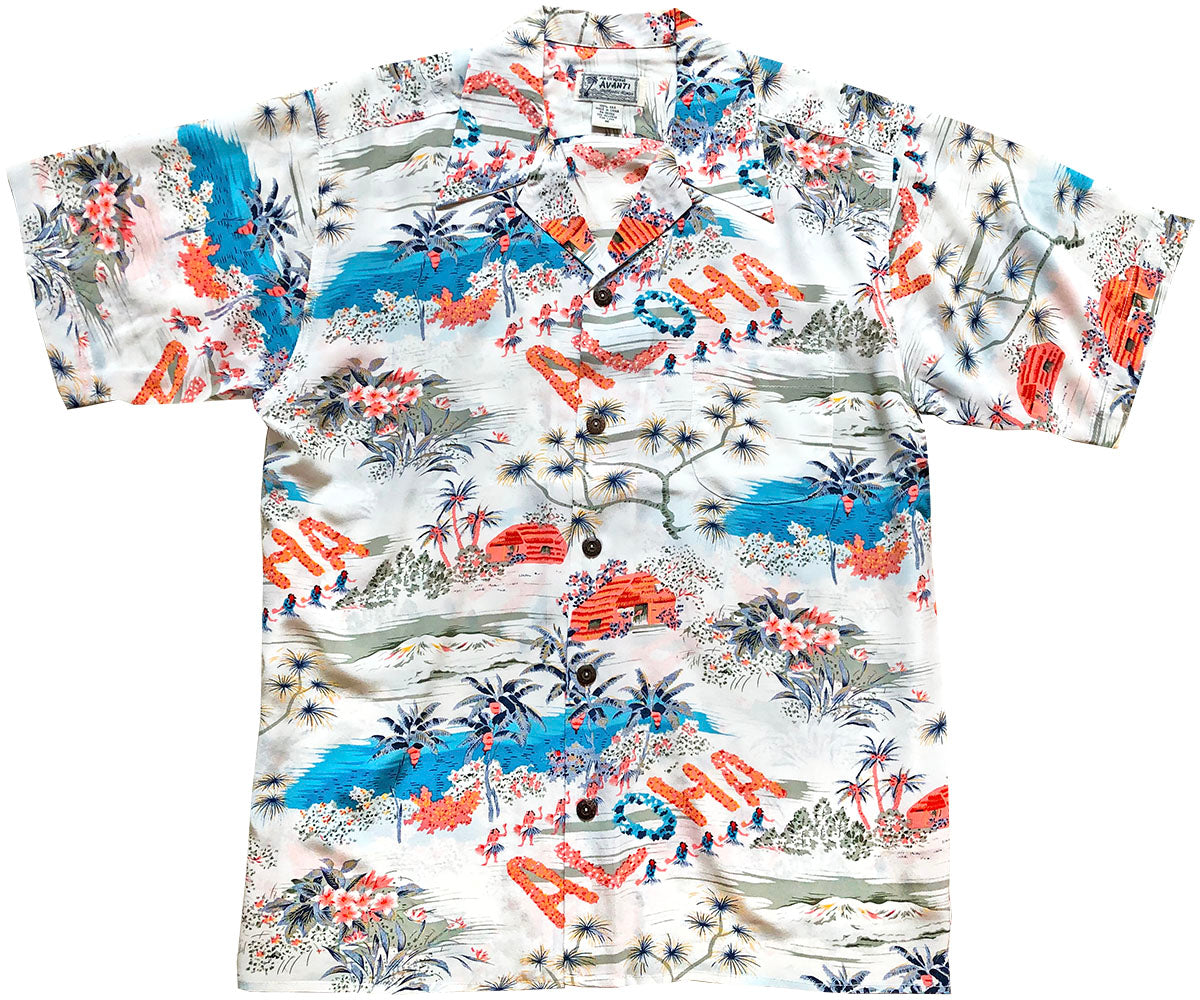 Retro Aloha Hawaii - White