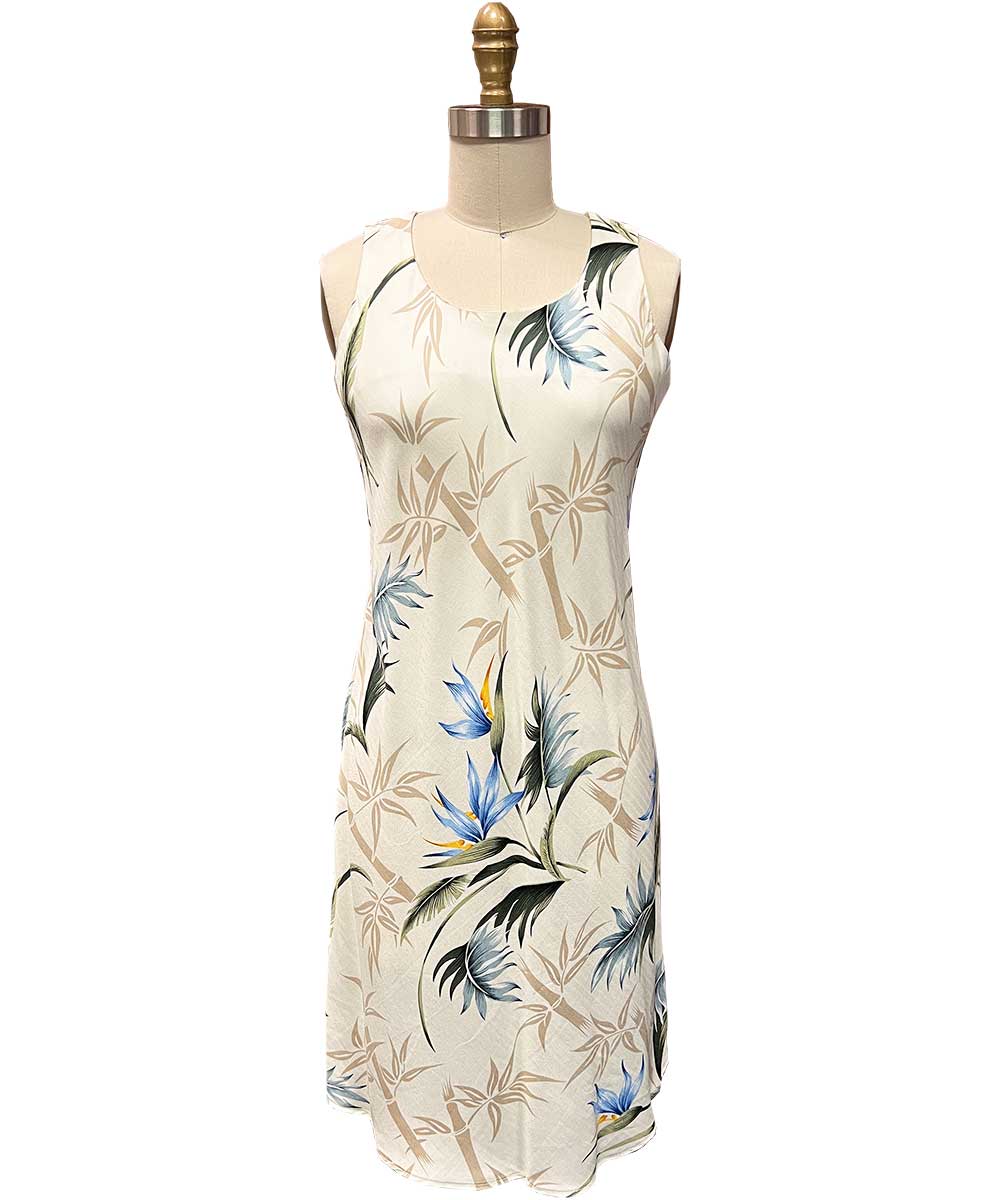 Ladies Bamboo Paradise Short Dress - Cream