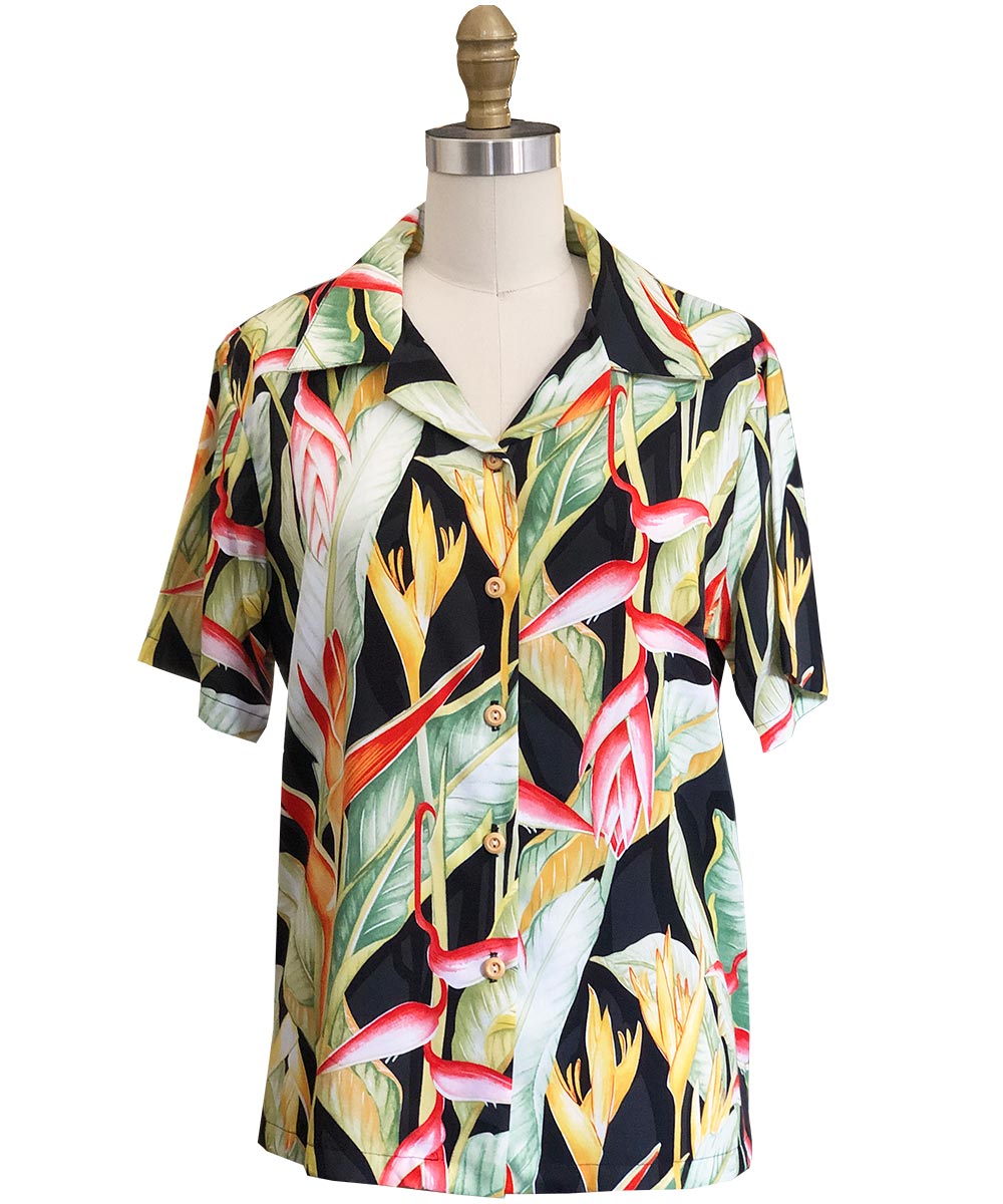 Ladies Heliconia Black Camp Shirt