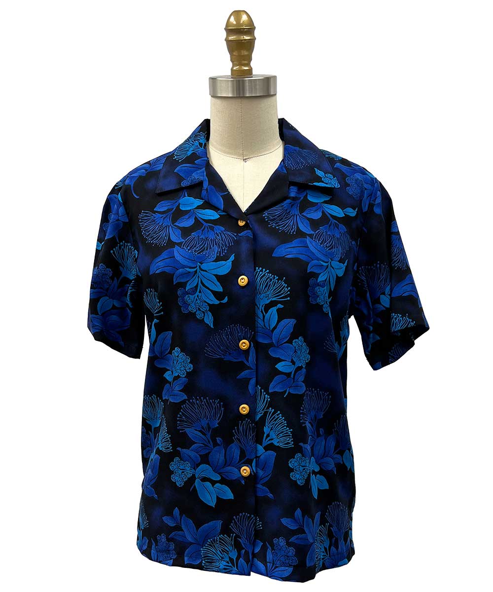 Ladies Ohia Navy Camp Shirt