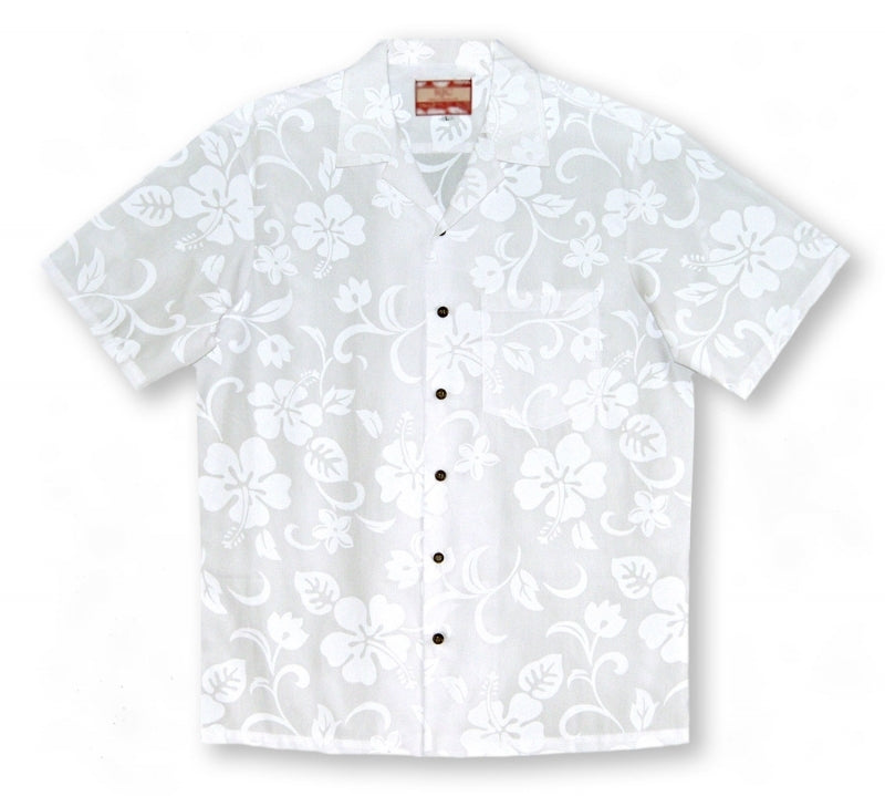 Boys Hibiscus - White